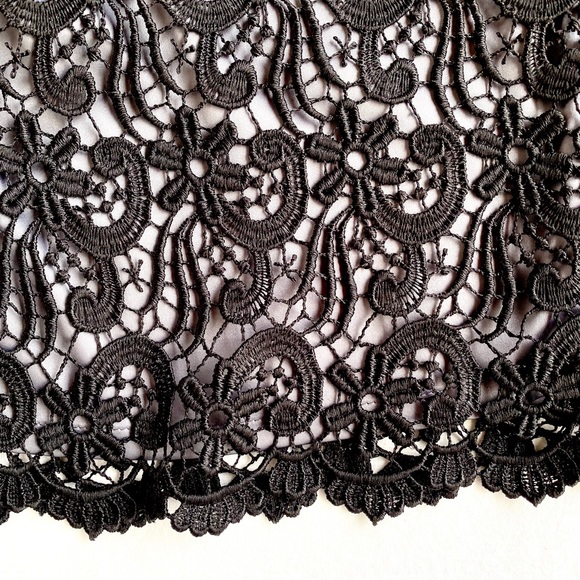 Vintage Ann Taylor Petite Elegant Black Lace Pencil Skirt - Picture 9 of 9